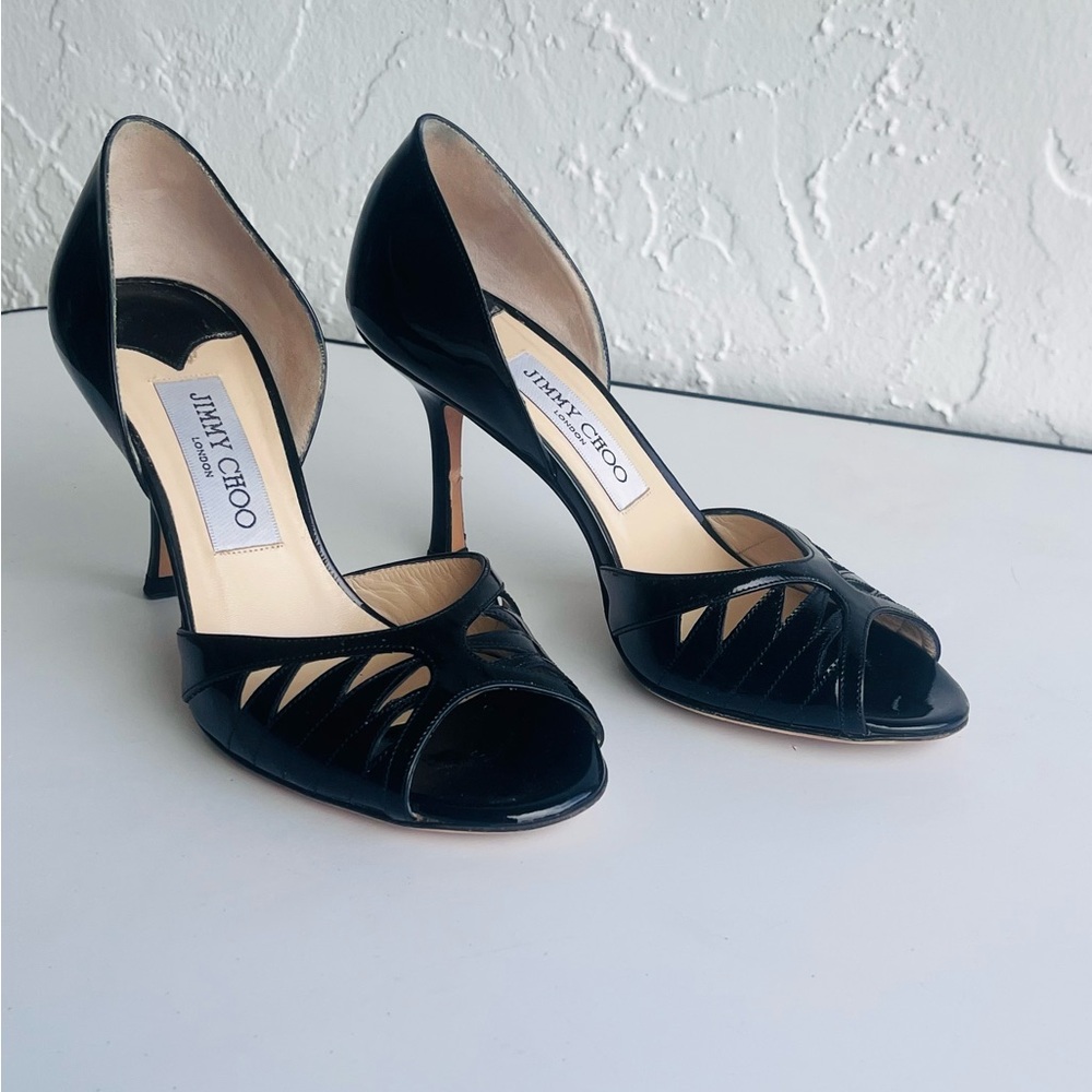 Jimmy Choo Black Patent Leather Women's Shoes - Picture 4 of 15